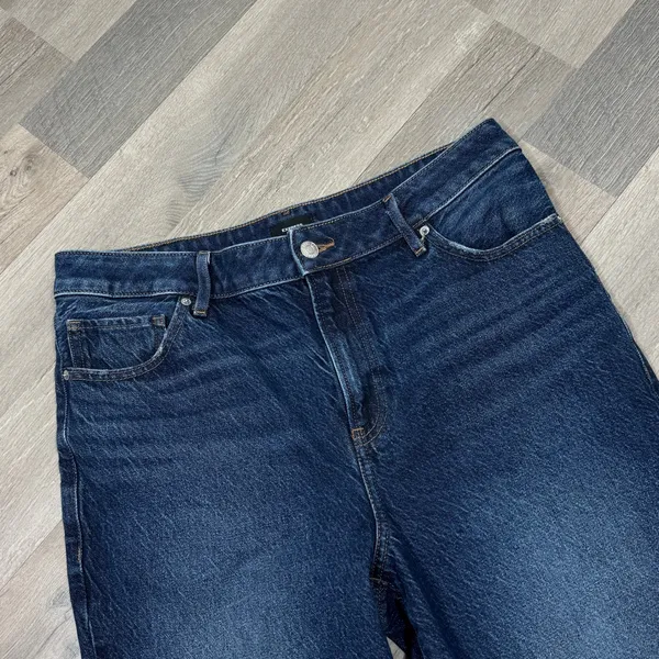 Express 90s High Rise Stretch Skinny Jeans‎ Dark Blue Size 10 Long - Image 6
