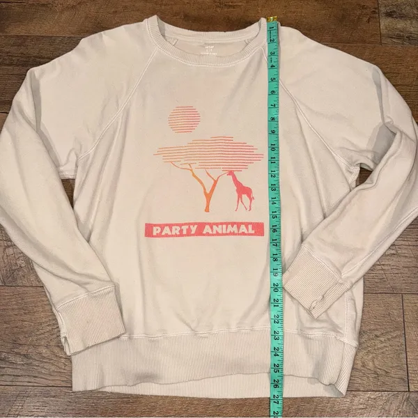 Aerie Party Animal Tan Sunset Safari Giraffe Crewneck Sweatshirt - Image 4