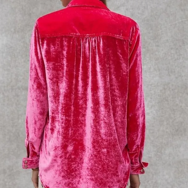 Pilcro Mara‎ Pink Velvet Button Front Pants Petite 2 Boho Wide Leg Anthropologie - Image 7