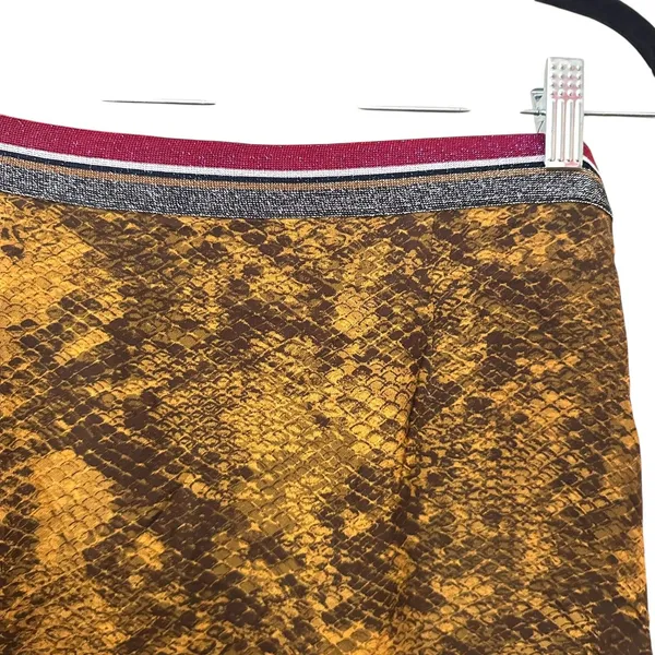 SAYLOR Snake Print Midi Skirt Yellow‎ Medium - Image 5