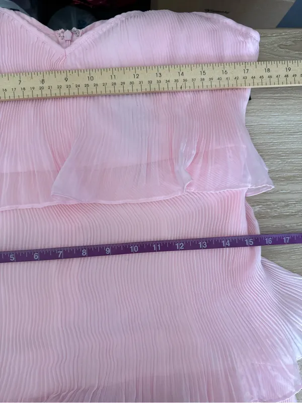 Lulus XL NEW Elegant Nature Blush Pink Pleated Sleeveless Tiered Maxi Dress - Image 8