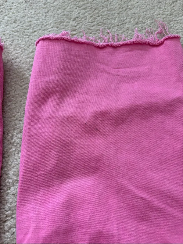 Zara Pink Wide Leg High Rise Jeans - Image 4
