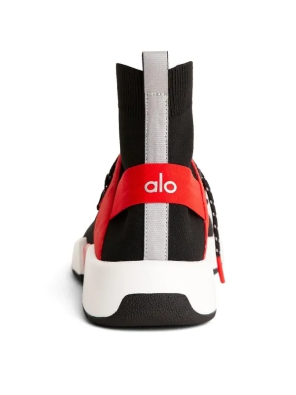 Alo Wanderer Sneaker Black Cherry Red High-Tops Running Vegan Athletic Shoes 7 - Image 3