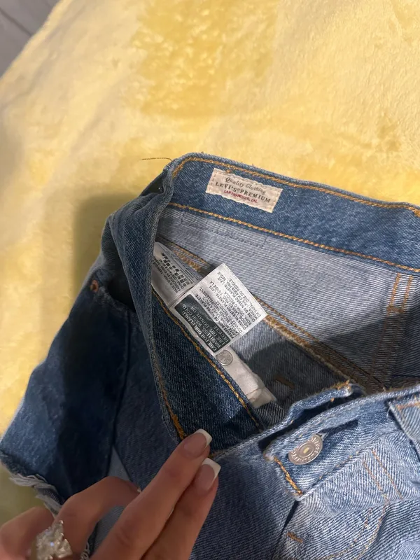 Levi’s Patchwork Denim 501 Shorts - Image 2