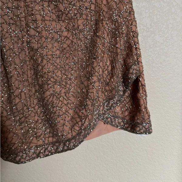 X by NBD Rischa Dress in Candy Beaded Sequin Halter Mini Dress Sz XS‎ NEW Peach - Image 6