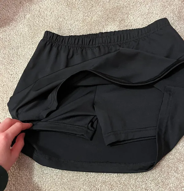Black Athletic Workout Skirt Size M - Image 2