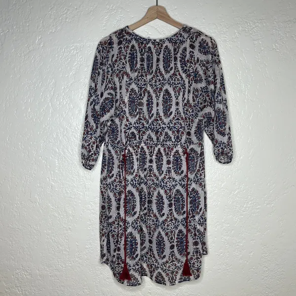 Floreat by Anthropologie Women's Zhara‎ Floral Paisley Sheer Peasant Dress Small - Image 2