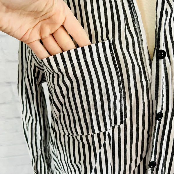 Nova Sky Striped Button Up Top - Image 2