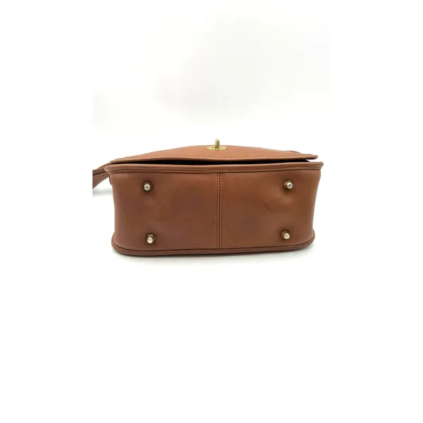 Vintage 90sCoach Stewardess Bag British Tan Leather Handbag Crossbody - Image 11