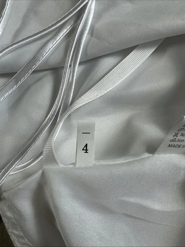 Monvelli Satin Maxi Slip Dress White Size 4 NWT - Image 6