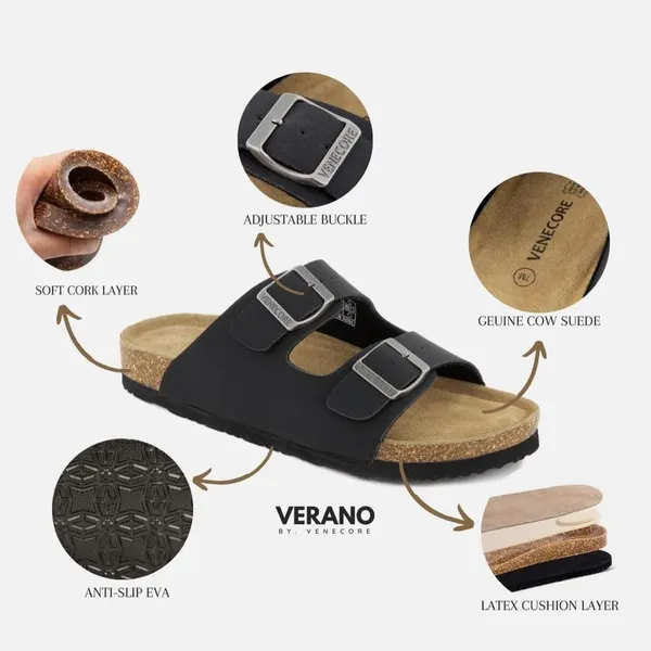 Unbranded Women's Black and Navy Sandals - Image 8