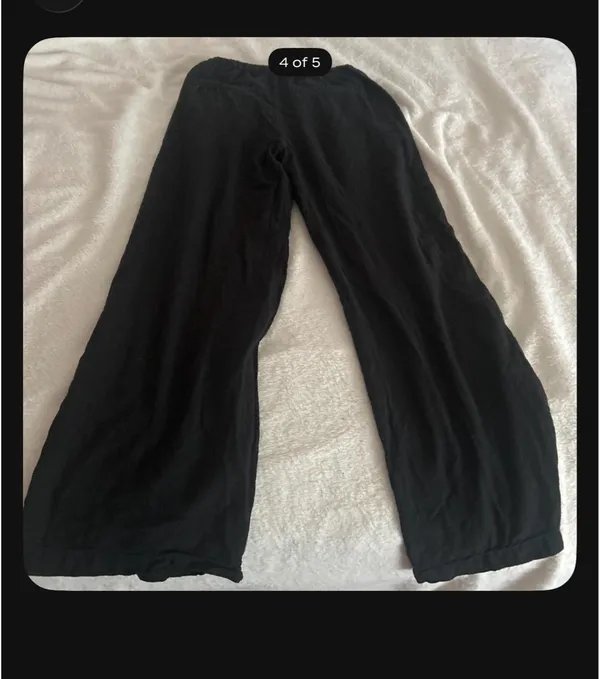 H&M Black Linen Pants - Image 4