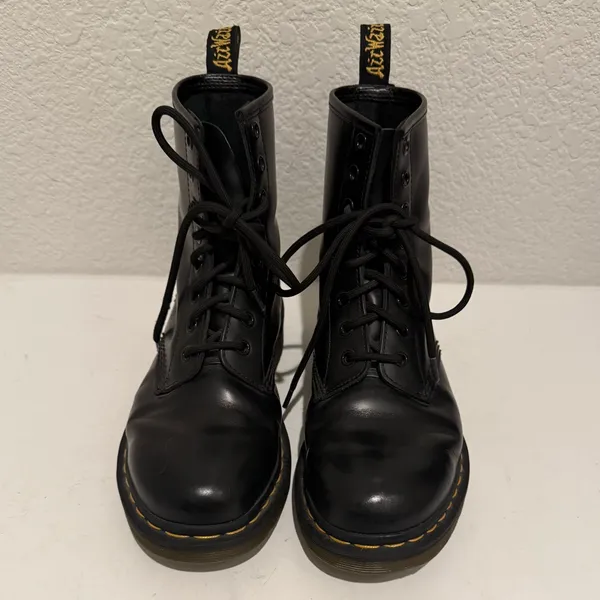 Dr. Martens Docs 1460 Smooth Black Leather Ankle Boots 11822 Size US 7 / EU 38 - Image 3