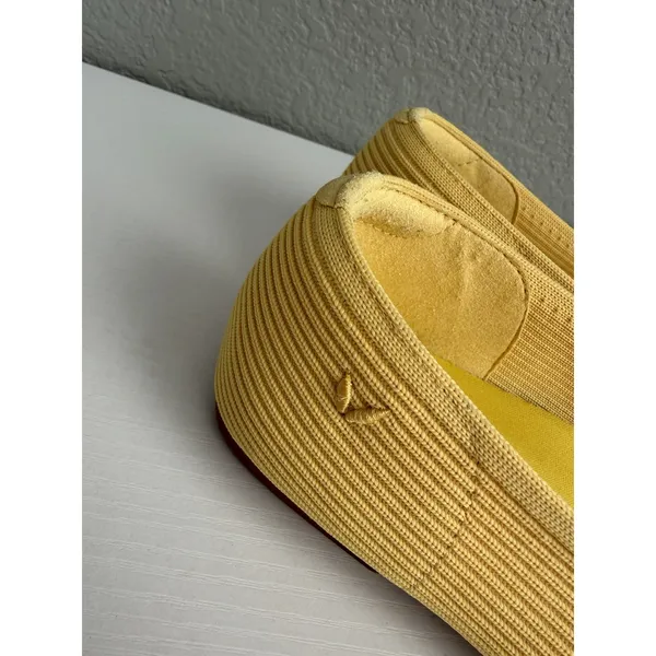 VIVAIA Margot 2.0 Women's US 8 EU 39 Yellow Knit Square Toe Ballet Flats - Image 5