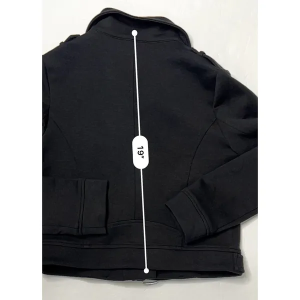 Lulu's Motorcycle‎ Black Rayon Jacket Retro Exposed Zippers XS 60s Bikercore - Image 7