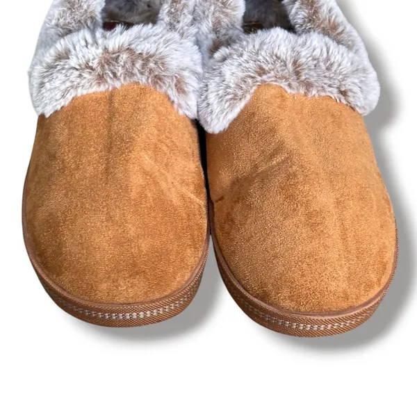 Skechers Cozy Campfire Chestnut Faux Fur Memory Foam Slippers Women 8 Rustic - Image 4