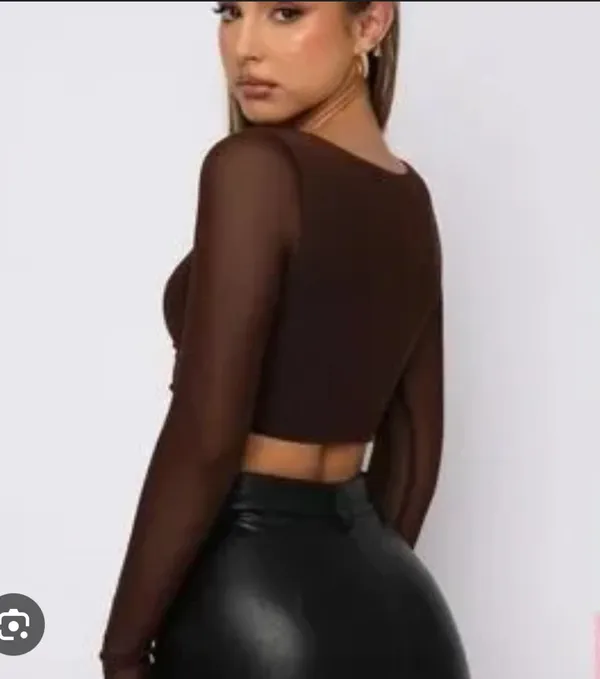 White Fox Boutique Real Things Long Sleeve Crop Top - Image 3