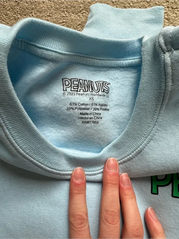 Peanuts sweatshirt Blue Size XS - Image 3