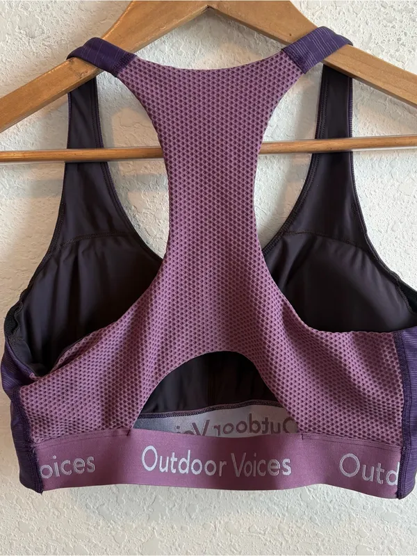 Outdoor Voices All time bra space dye purple size medium - Image 3