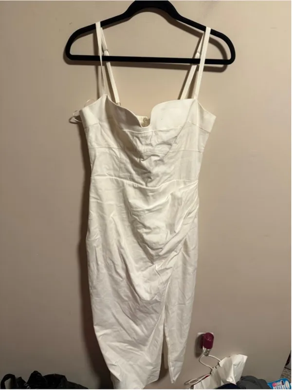 Reformation Alfred Bodice White Bridal Dress- Size 10 - Image 3