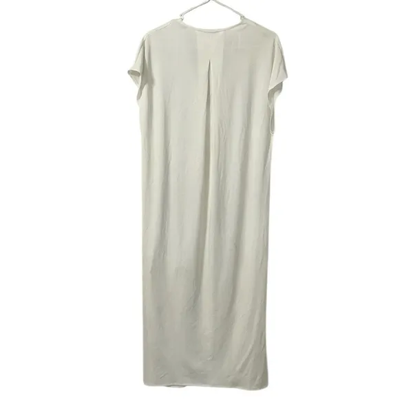 Zara Midi Off White Stretchy Dress(Size Medium) - Image 4