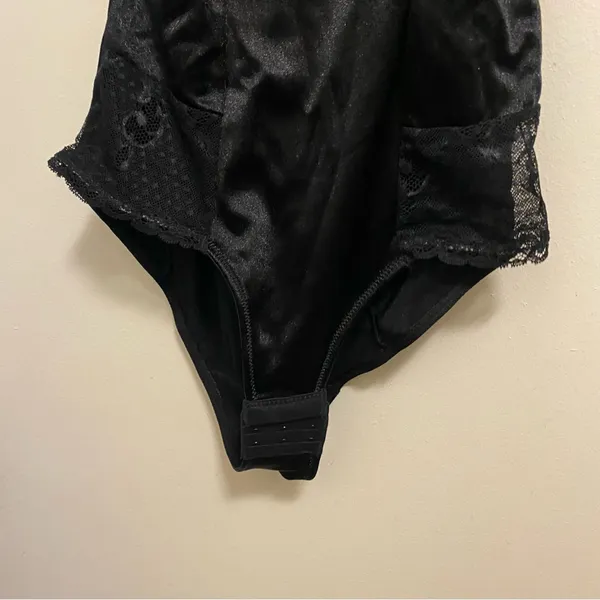 FIT Womens Black Body Suit Sexy Control M Medium Bust 36” Shapewear 303727 NWT - Image 5