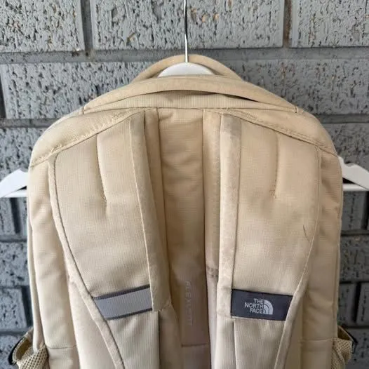 The North Face Vault Laptop Backpack Cream Granola Girl Hiking Outdoor - Image 7