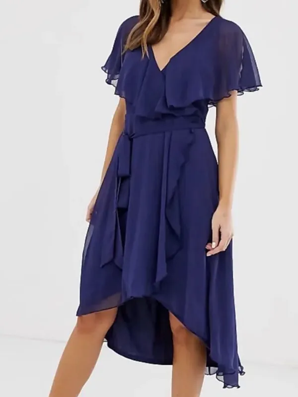 ASOS caped high-low dress - Image 9
