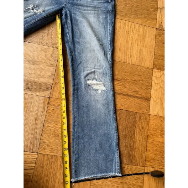 Madewell Tall Rigid Demi-Boot Crop Jeans, 29" Inseam, Size 25, EUC, Medium Wash - Image 14