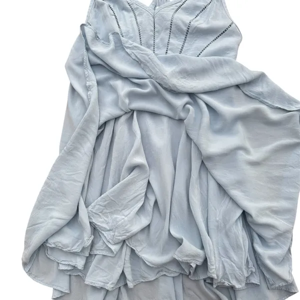 Silence + Noise Light Blue Strappy Fit‎ & Flare Mini Dress Sz 6 - Image 8