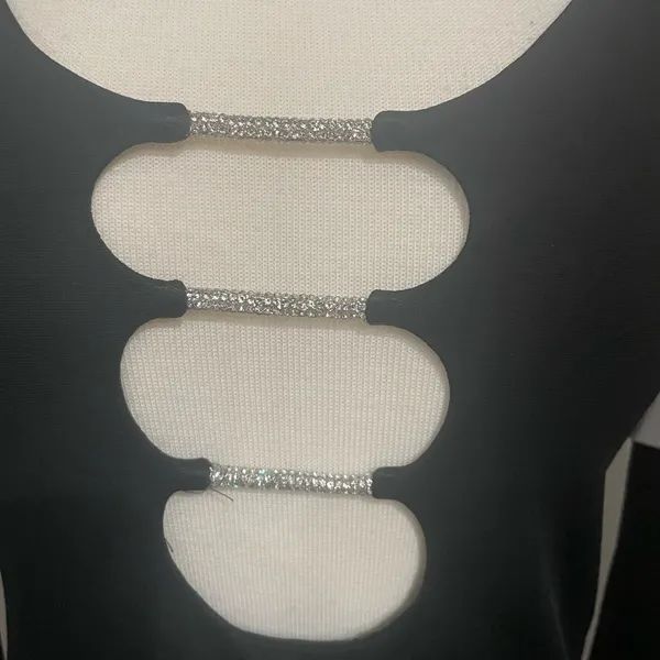 New! Alice + Olivia Kalena Plunge Crystal Jersey Cut Out Maxi Dress Sz‎ 8 $550 - Image 7