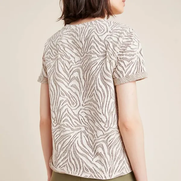 Anthropologie Structured Zebra Top - Image 2