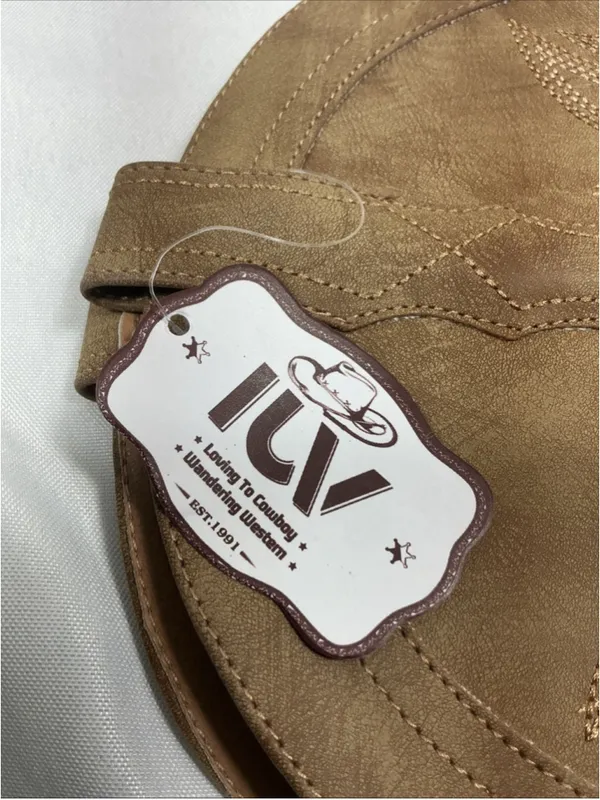 Womans New IUV Pullon Knee High Cowgirl Boots Size 8 Light Brown - Image 8
