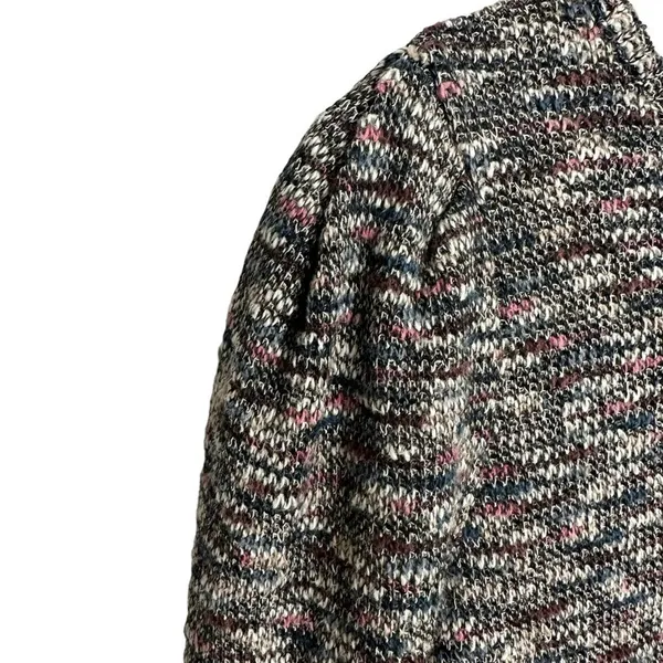 Madewell‎ Top Size XS Multicolored Knit Pleated Puff Shoulders Long Sleeve - Image 4