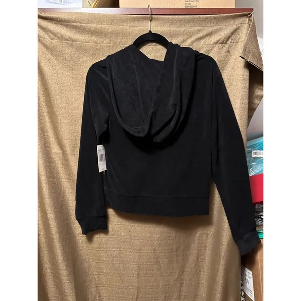 NWT Juicy By Juicy Couture Midweight Track Jacket Black Size Medium - Image 7