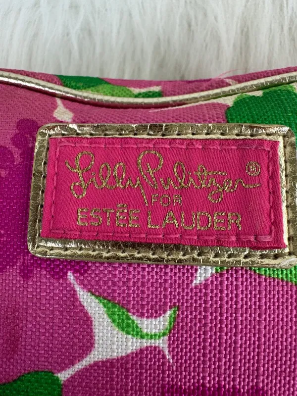 Lilly Pulitzer for Estée Lauder Floral Cosmetic Case Zip Travel Toiletry Bag - Image 5