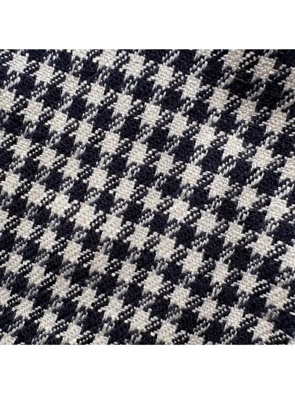 Chic John Meyer Vintage Houndstooth Blazer Black White Preppy Career Jacket - Image 4