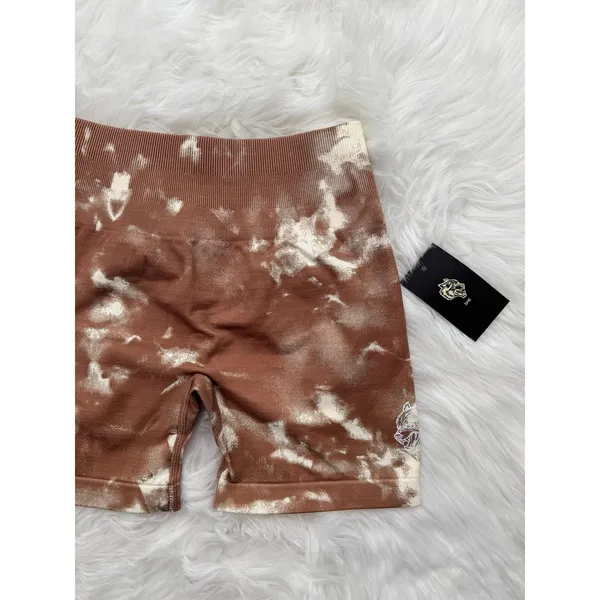 Darc Sport Seamless Everson Training Shorts Desert Rose Cream Jumbo Marble Small - Image 4