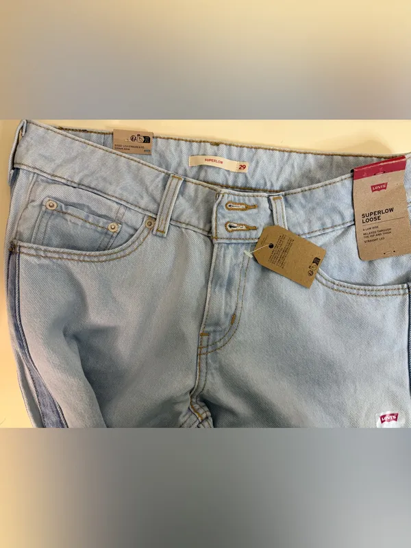 Levi's Light Blue Two-Tone Superlow Loose - Image 3