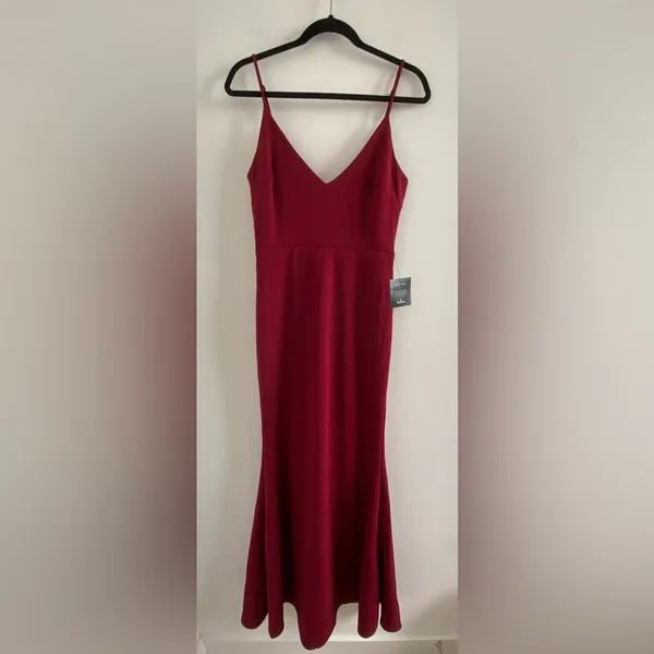 Lulu's Infinite Glory Maxi Dress In Wine Red Size Small New *FLAWS* - Image 3