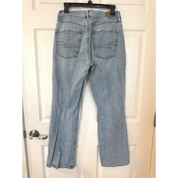 American‎ Eagle 90s Bootcut Distressed Light Wash Jeans Womens 6 Regular - Image 2