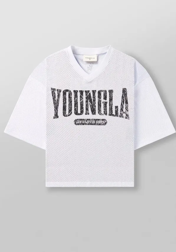 YoungLA varsity football cropped jersey White Size L - Image 2