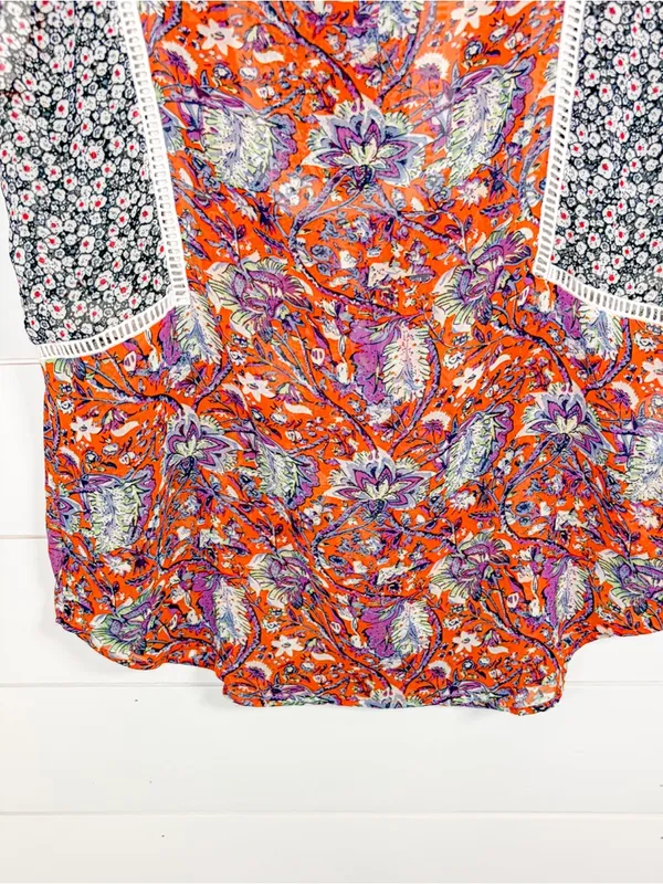Anthropologie Meadow Rue Floral Colorblock Sleeveless Top, EUC, Medium - Image 10
