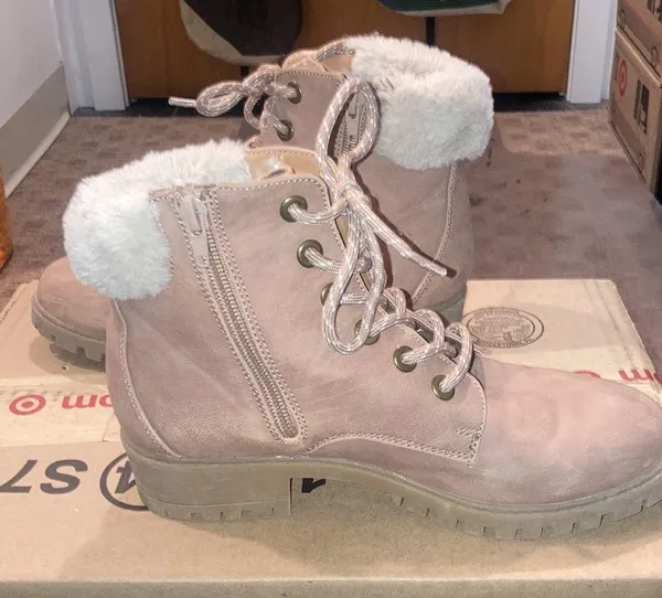 Tan Furry Trim Madden Girl Booties - Size 7.5 - Image 2