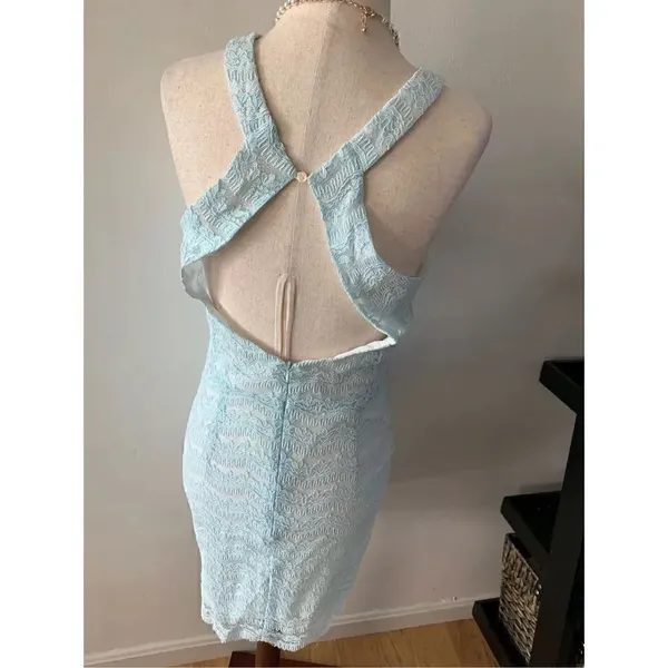 Blue lace dress steeples size medium Blue - Image 3