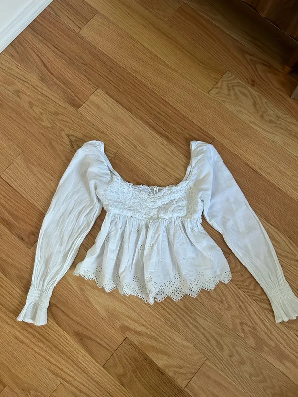 American Eagle White Eyelet Top - Image 2