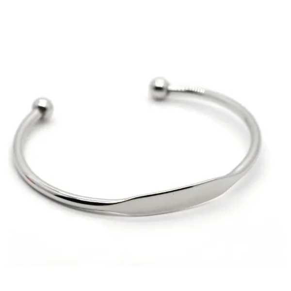 NEW Cuff Bracelet Bangle Bar‎ Rhodium Plated Sterling Silver - Image 2