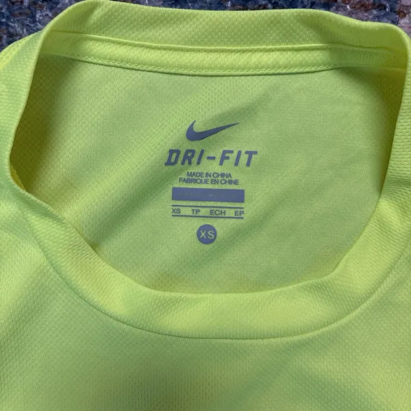 Nike Women's Neon Yellow Short Sleeve Tee - Image 2