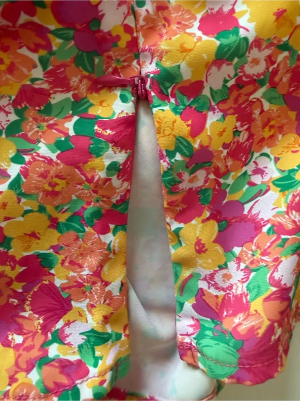 PRINCESS POLLY Pink Orange Yellow Floral Cami Bustier Tied Top Tank Size US 4 - Image 8
