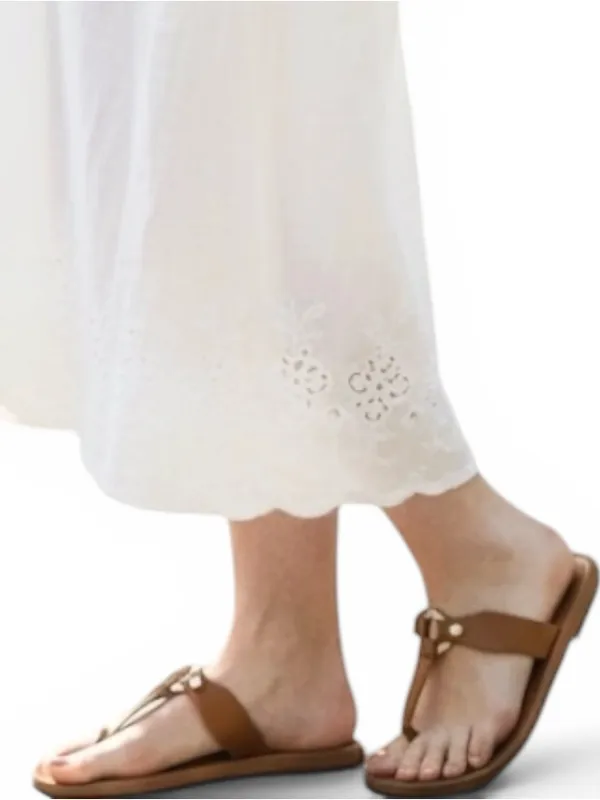 Aldo Tan Thong Sandals W/ Gold Accents - Image 2